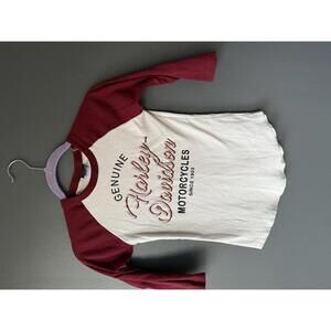 Kid’s Harley-Davidson Genuine Motorcycles Raglan Sleeve Shirt Size 7/8